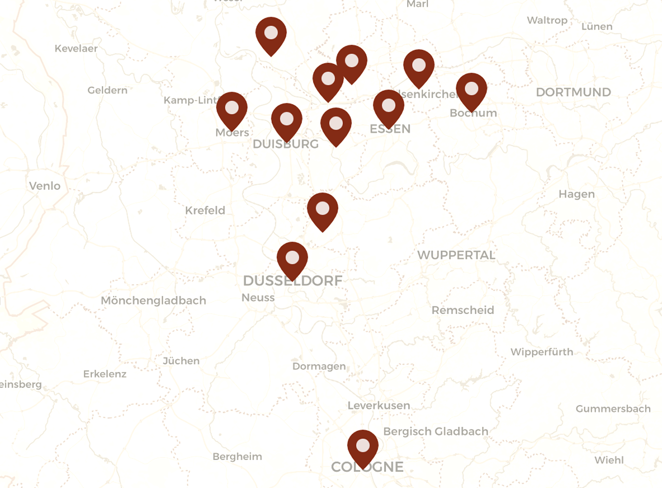 Servicegebiet im Ruhrgebiet